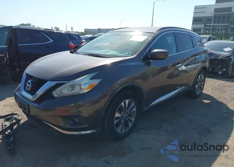 2017 Nissan Murano Sv z USA, uszkodzony, nr VIN 5N1AZ2MH3HN117930